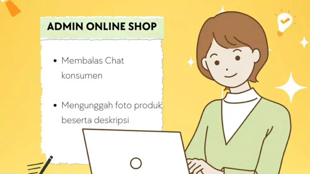 Di butuhkan admin online shop