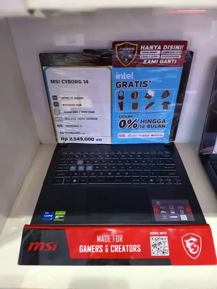 KREDIT LAPTOP MSI CYBORG 14 PAKE PROMO SPESIAL O% HOME CREDIT