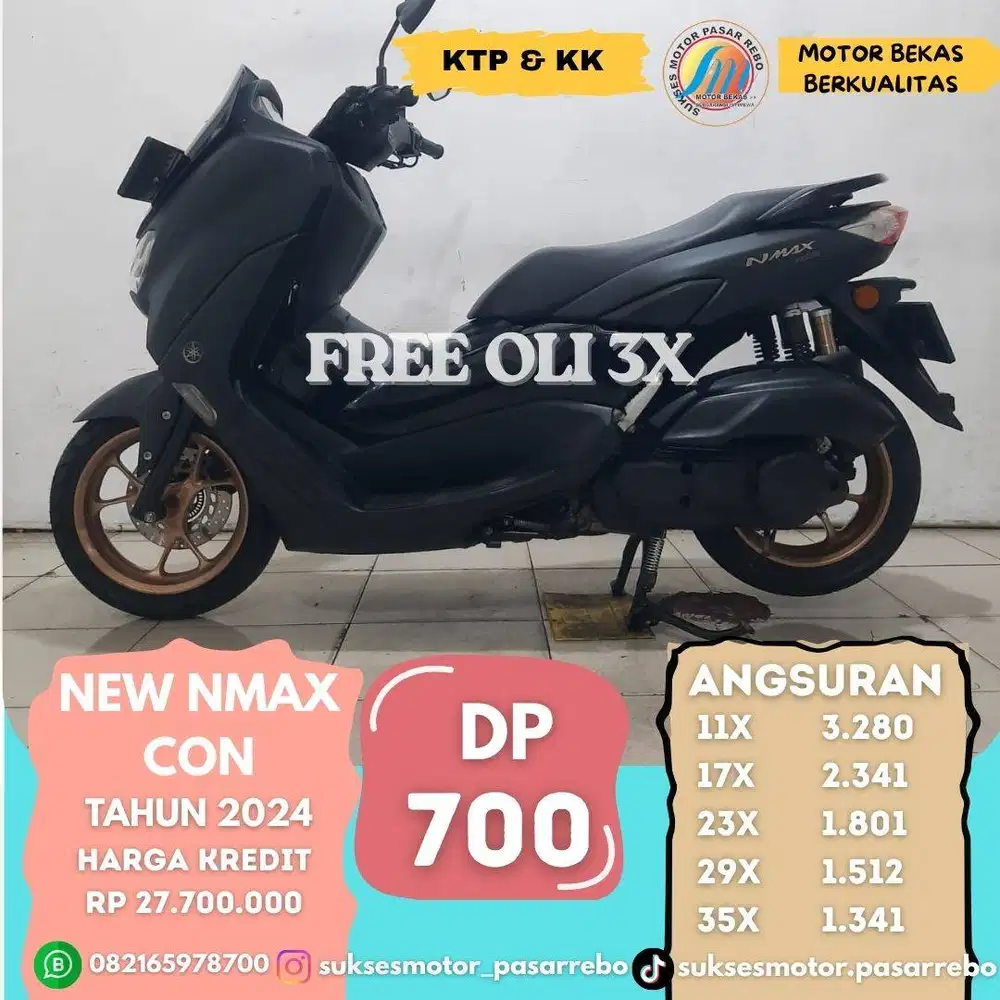 YAMAHA NEW NMAX CON TAHUN 2024 BERGRANSI, GRATIS KIRIM SEJABODETABEK