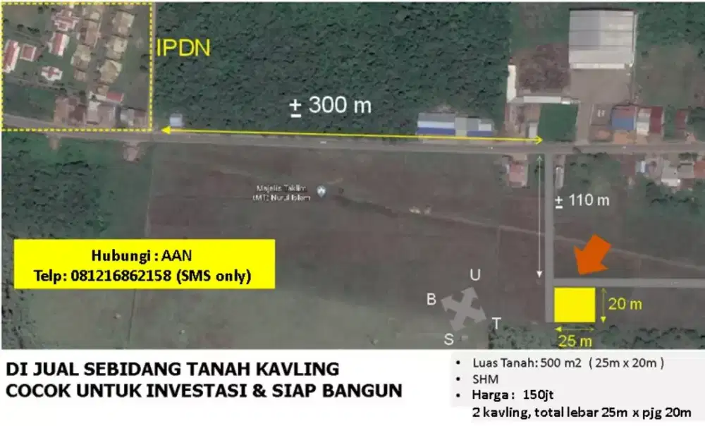 Dijual tanah kavling siap bangun