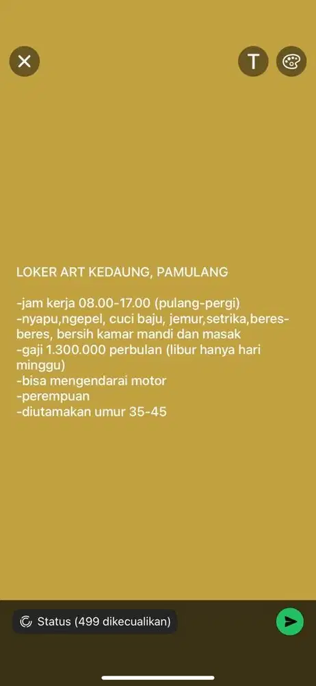 Dibutuhkan ART di Kedaung PP