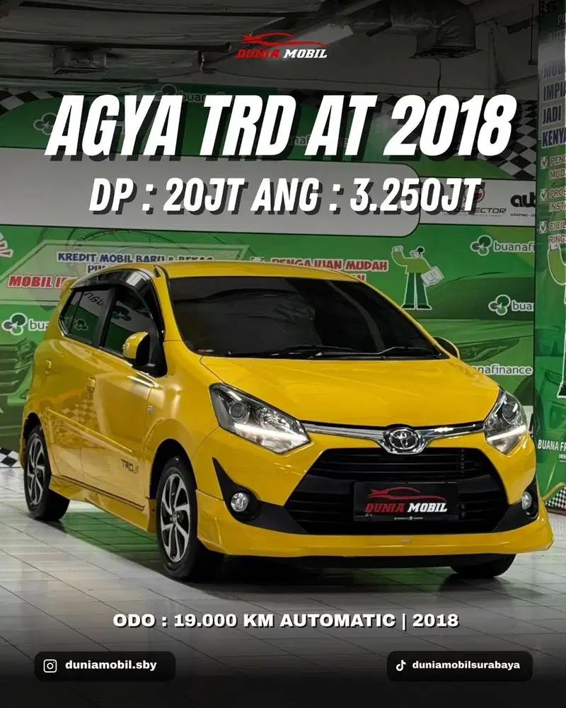 [KM 19 RB] AGYA TRD AT 2018 / 2019 Kondisi Sperti Baru Bisa Tukar Brio