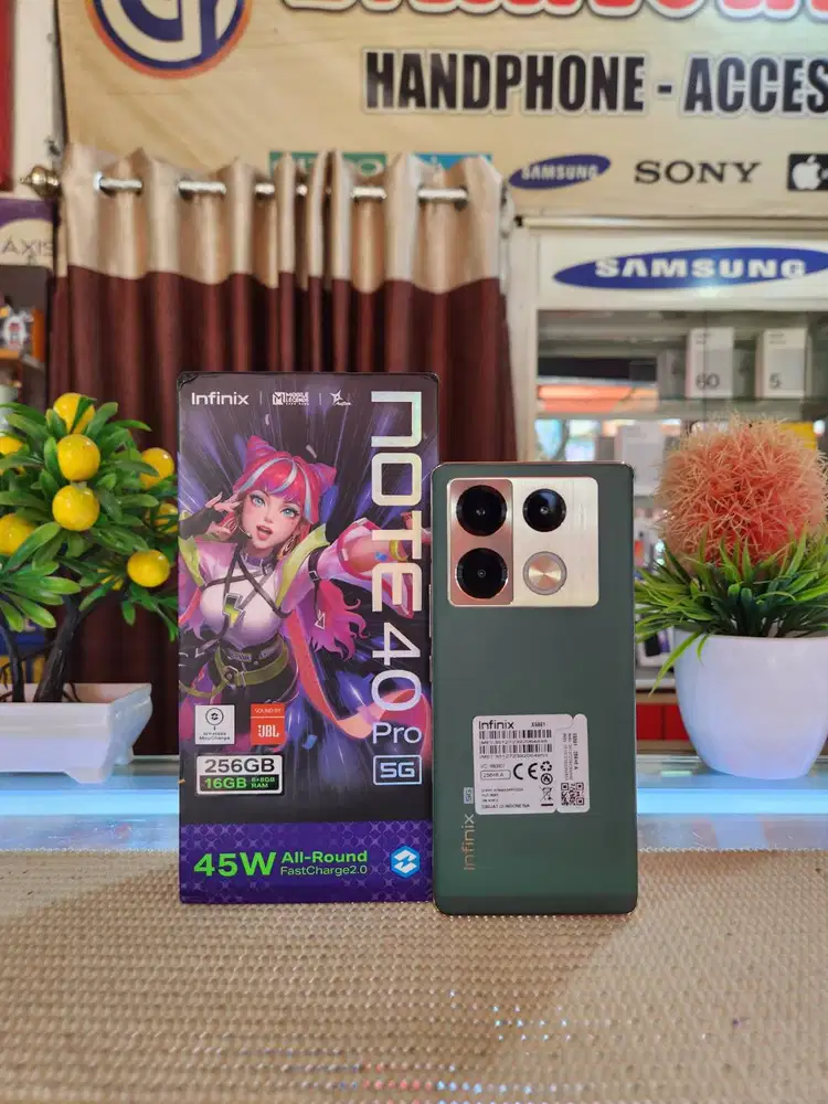 Infinix Note 40 Pro 5G Ram 8+8Gb/ 256Gb Fullset Mulus Ori Like New