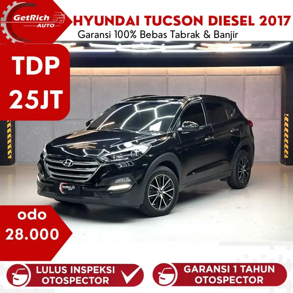 Low Km 25Rb Hyundai Tucson XG Diesel  2017 Hitam