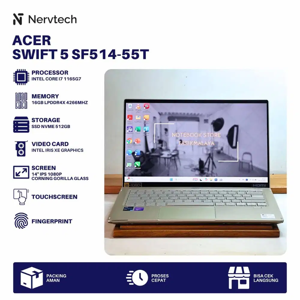 Acer Swfit 5 SF514-55T Core i7 1165G7 16GB/512GB Touch Fingerprint