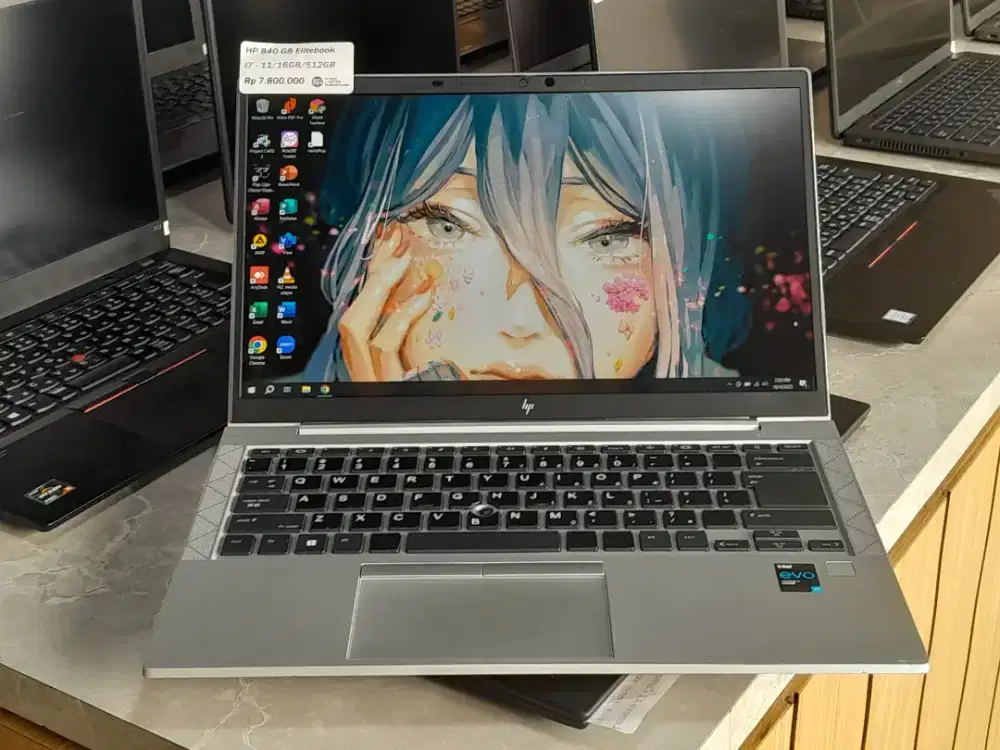 Laptop kapasitas besar, HP 840 G8 EliteBook ex kantor bergaransi+bonus