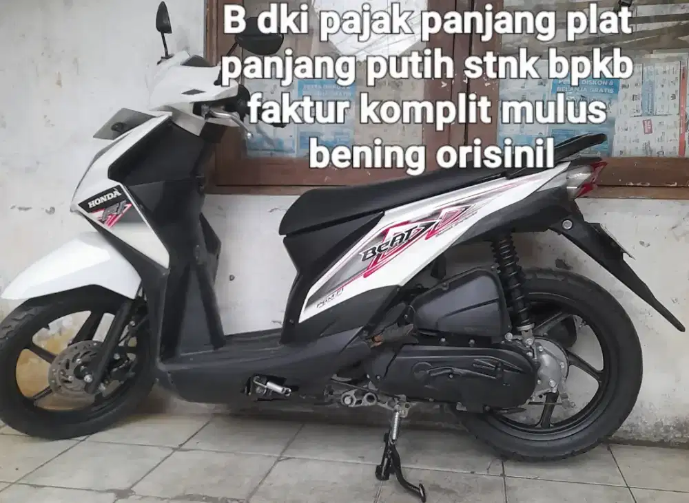 Honda beat f1 2014 cw asli putih B dki pajak panjang