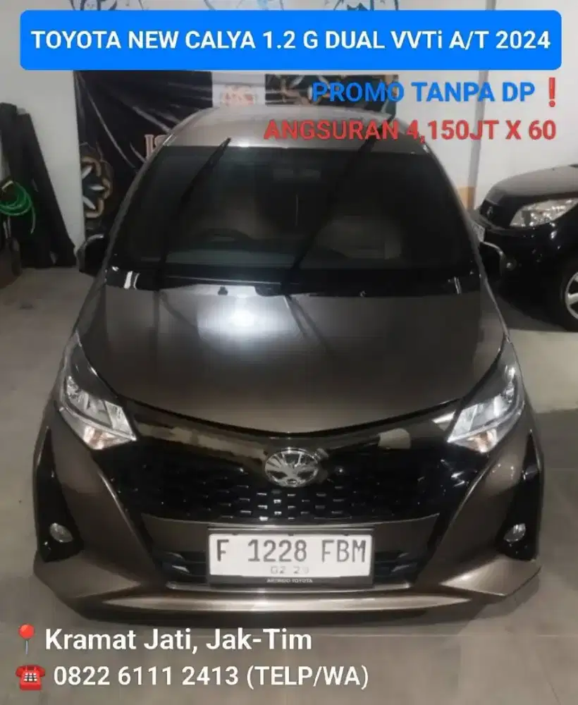 Toyota New Calya 1.2 G Dual VVTi A/T 2024 Gress Low KM Kredit Tanpa DP