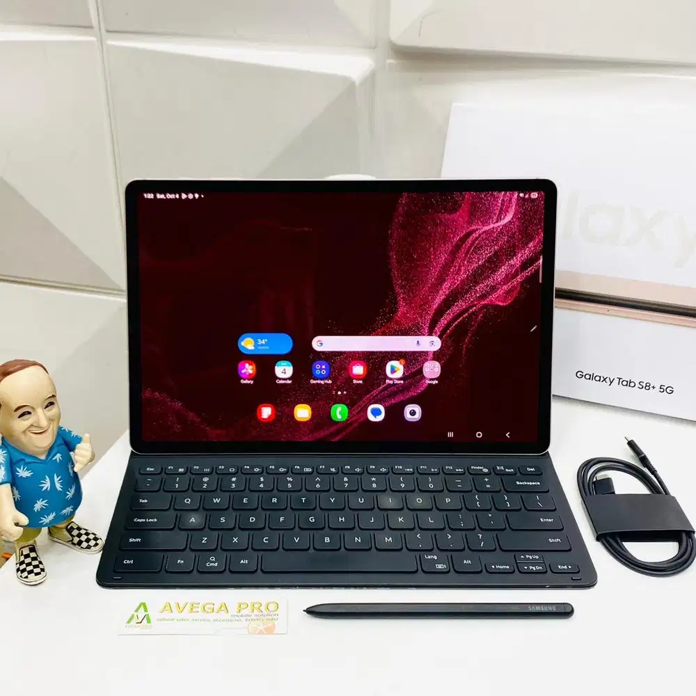Second samsung s8 plus 5g satu set keyboard