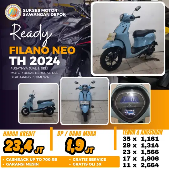 CASH KREDIT BERGARANSI YAMAHA GRAND FILANO NEO TH 2024 UNIT MULUS
