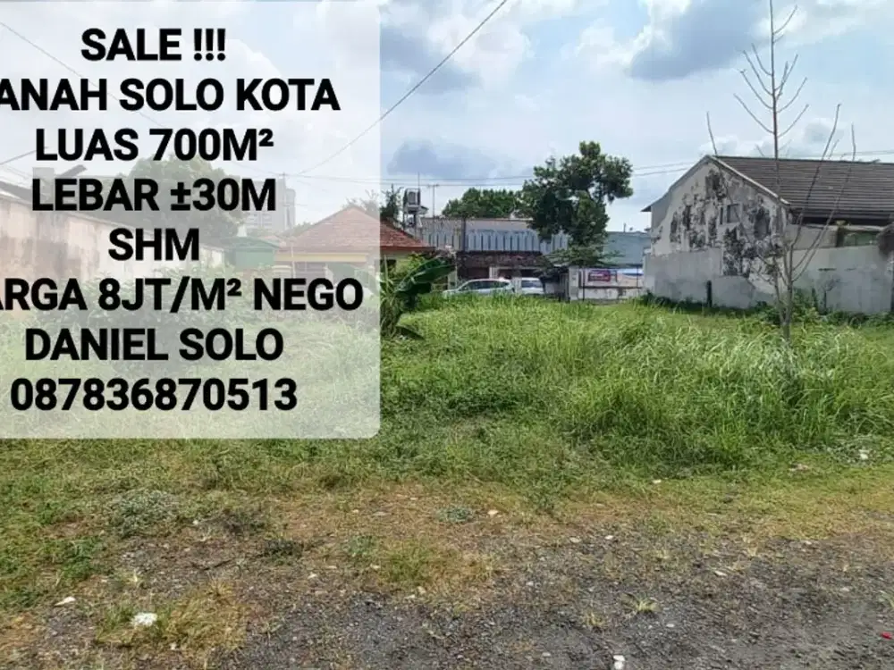 DIJUAL TANAH SOLO KOTA SURAKARTA