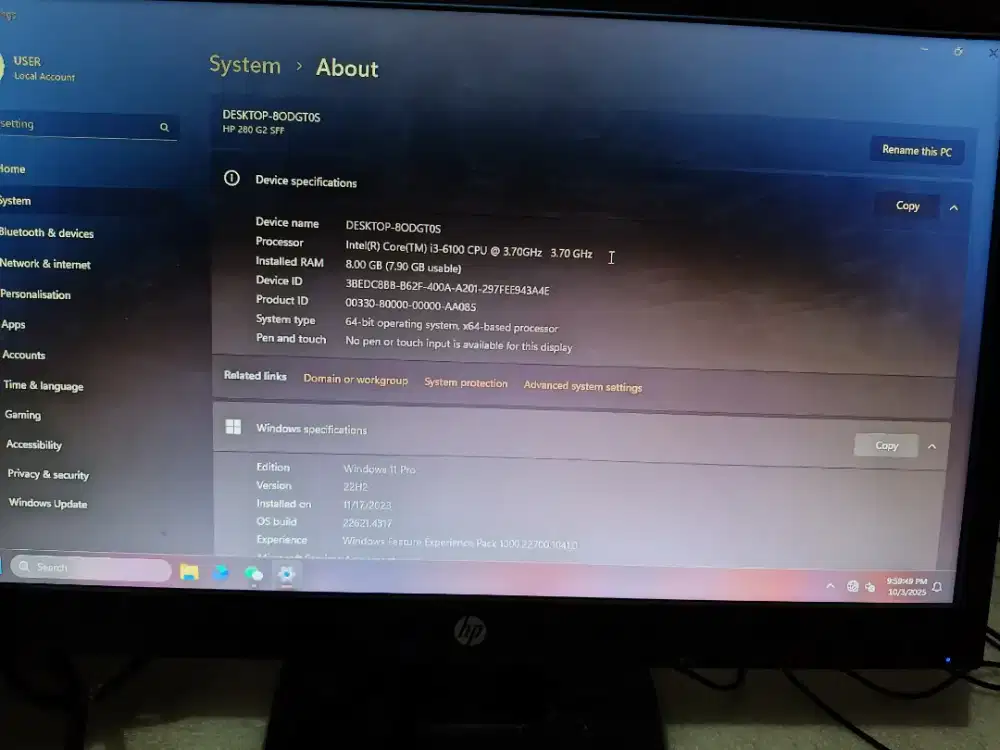 komputer hp fullset