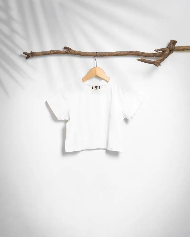 Kaos Polos Premium Cotton Crop Top - Putih