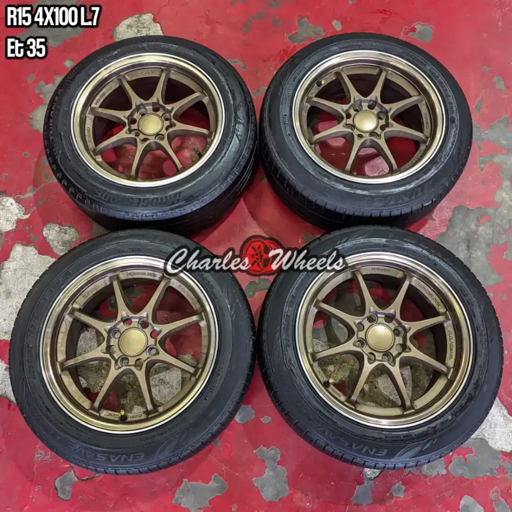 Jual velg ce28 r15 bronze 4x100 4x114,3