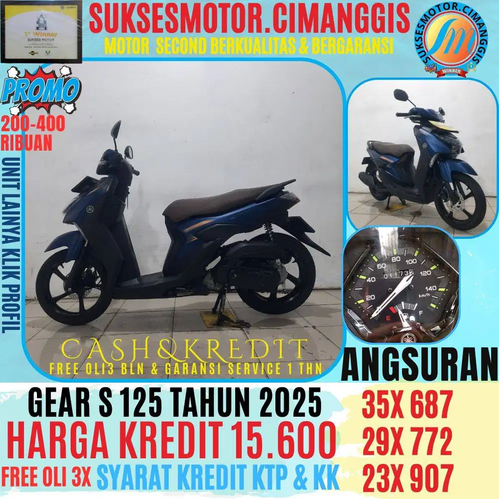 PROMO GEAR S 125 CASHBACK UPTO 700RIBUAN FREE OLI 3 BLN