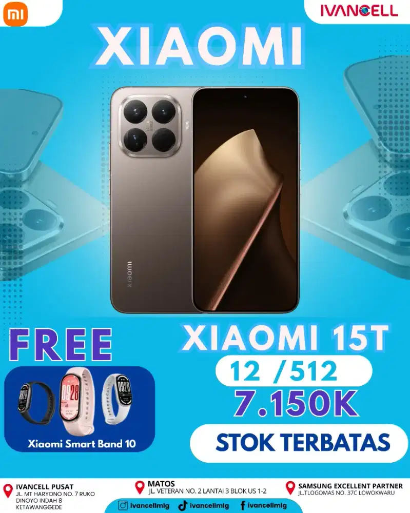 XIOMI 15 T RAM 12/512 FREE band 10