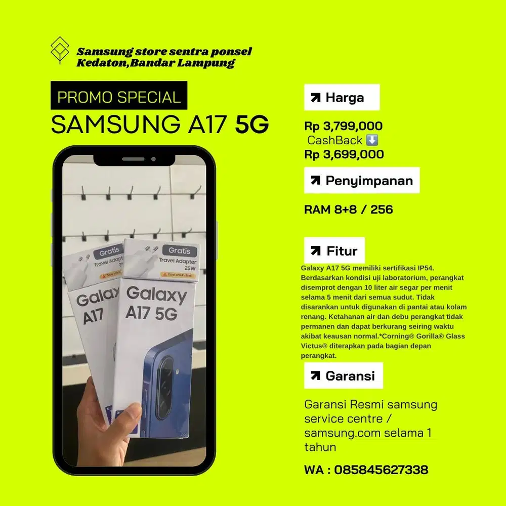 Samsung A17 5G bisa cash & kredit