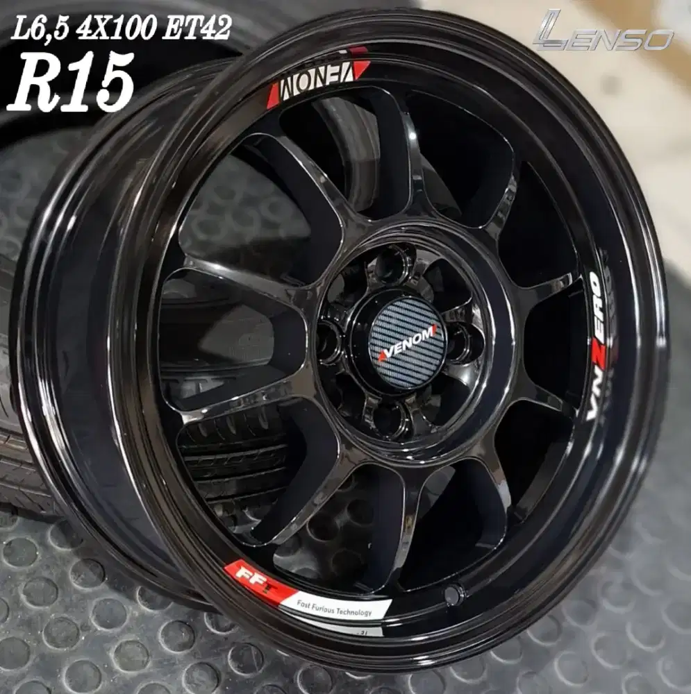 Jual velg venom 5 r15 4x100 4x114,3