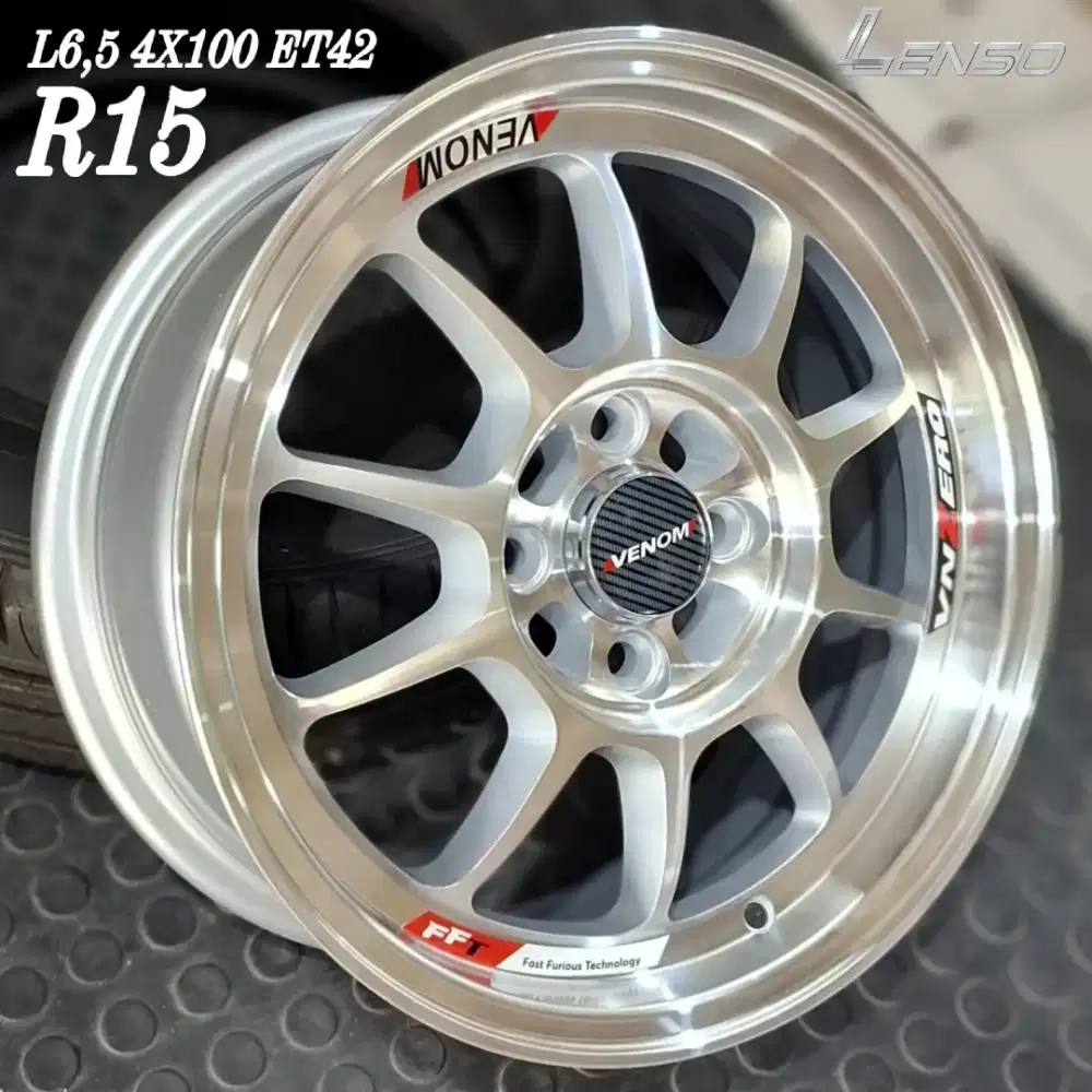 Jual velg venom 5 r15 4x100 4x114,3