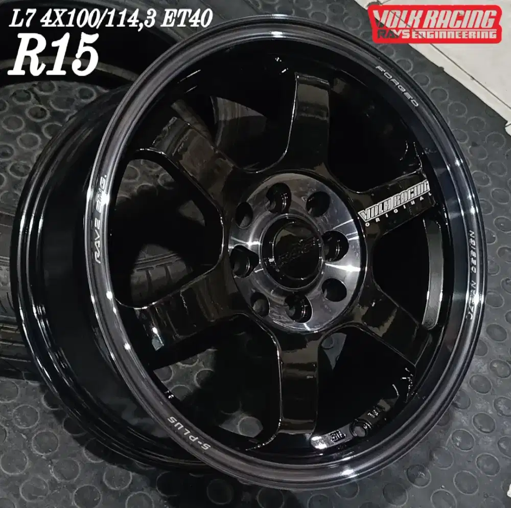Jual velg te37 r15 4x100 4x114,3 agya avanza xenia livina brio dll