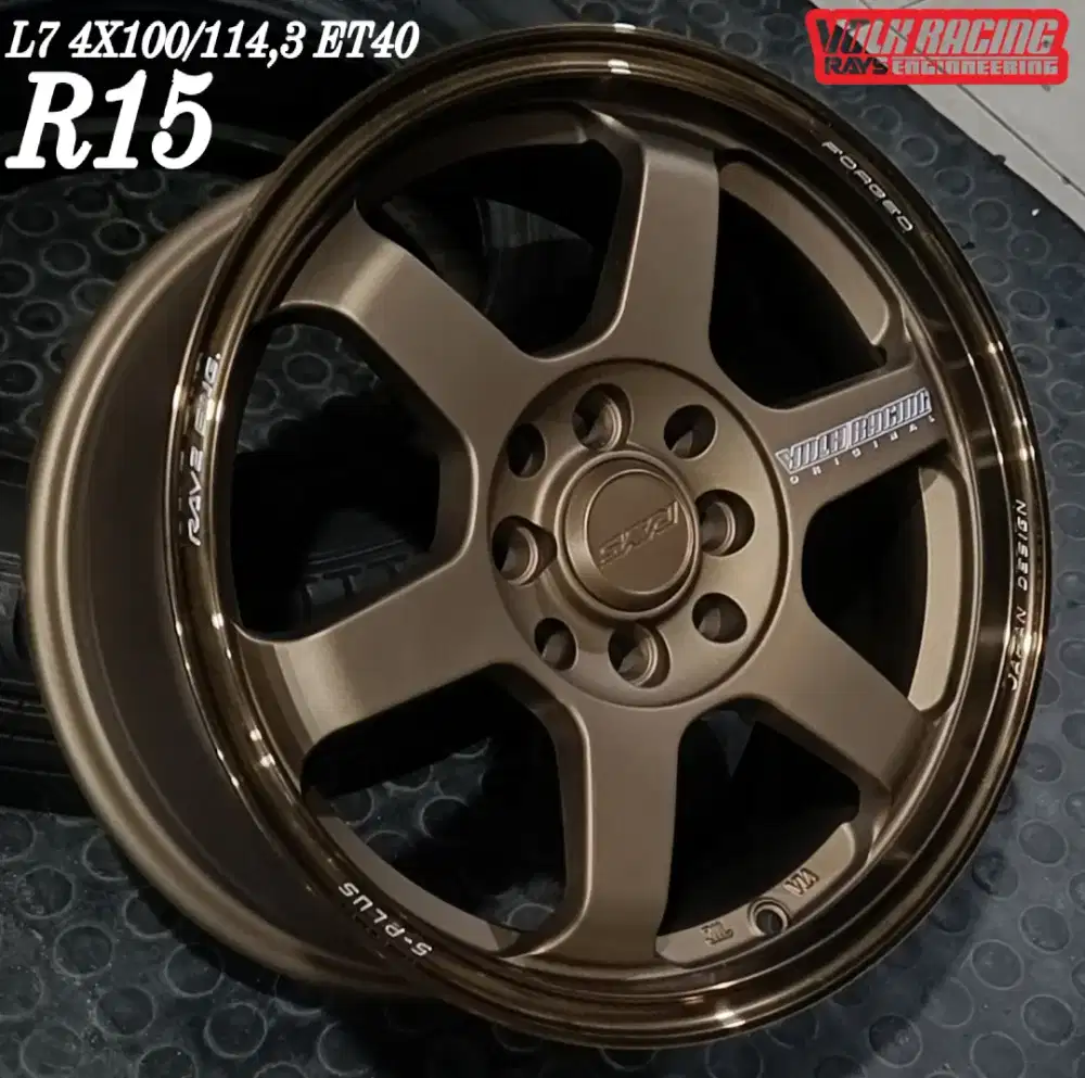 Jual velg te37 r15 4x100 4x114,3 agya avanza xenia livina brio dll