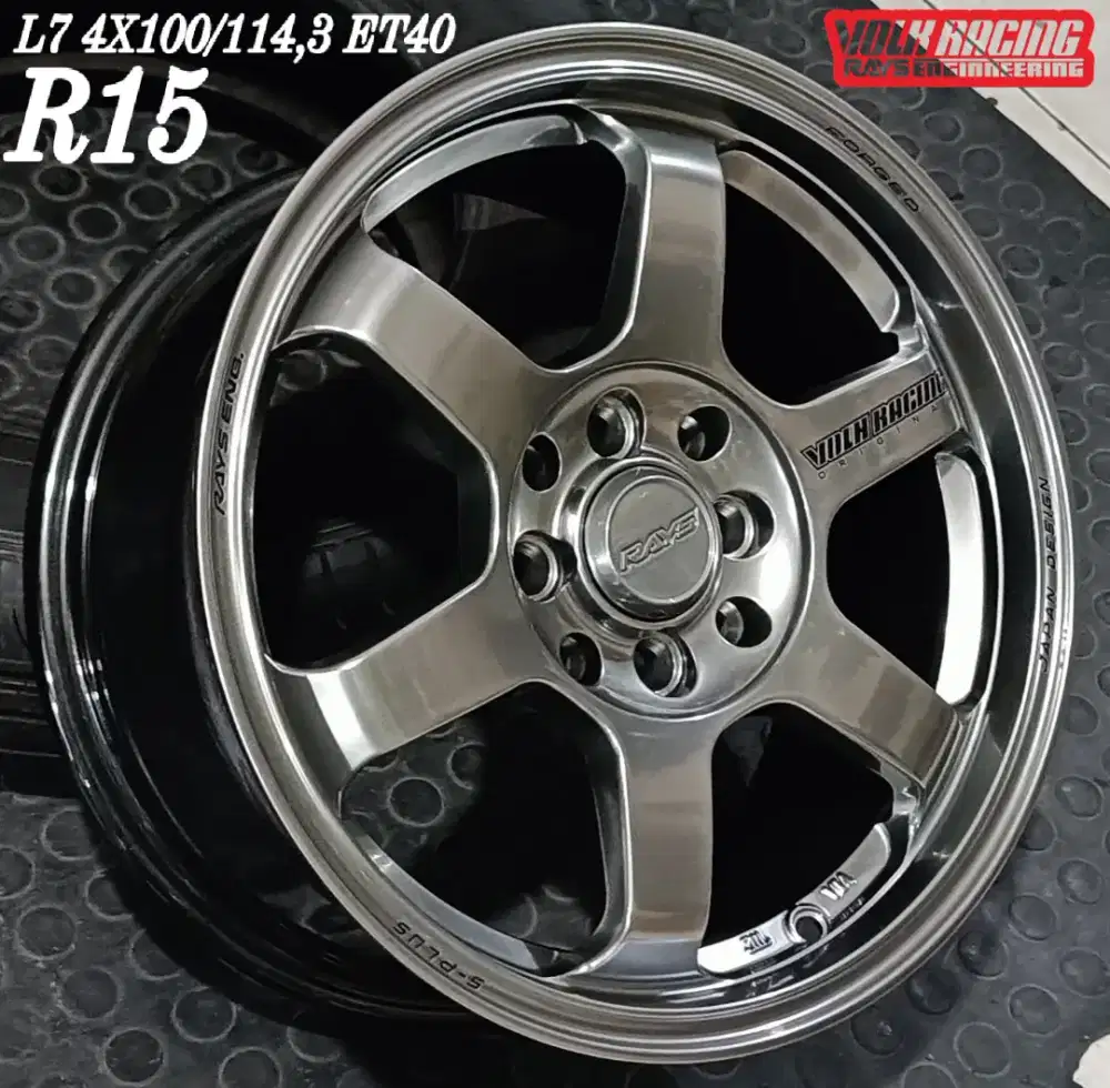 Jual velg te37 r15 4x100 4x114,3 agya avanza xenia livina brio dll
