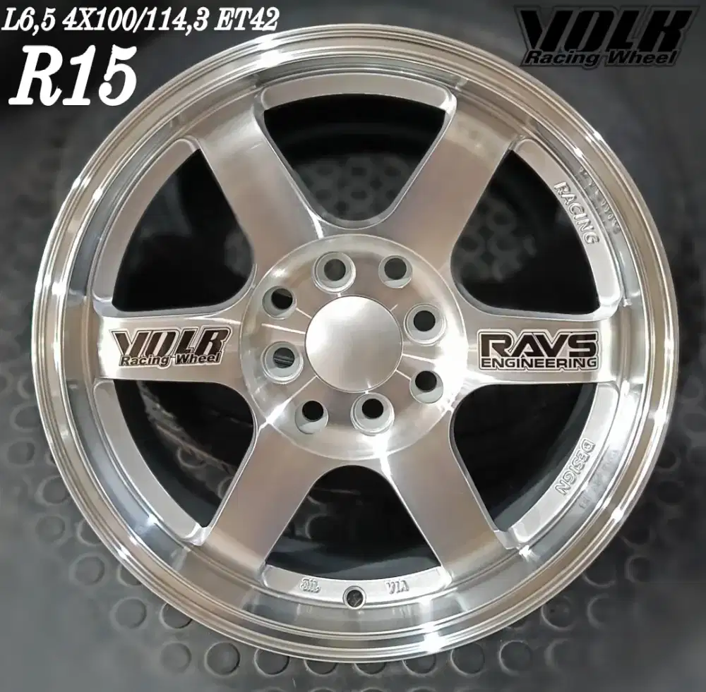 Jual velg te37 r15 4x100 4x114,3 agya avanza xenia livina brio dll