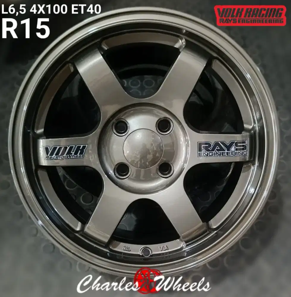 Jual velg te37 r15 4x100 4x114,3 agya avanza xenia livina brio dll