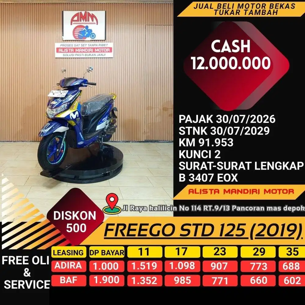 FREEGO STD 125 2019 BISA DI KREDIT MOTOR MATIC KEREN