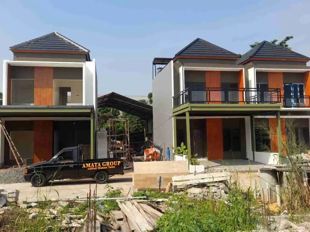 Rumah modern 2lantai super strategis pinggir jalan raya dan 5menit ke pintu tol jatiwarna