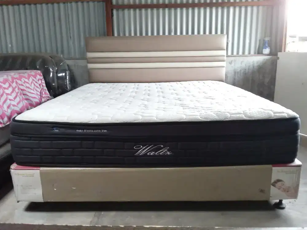 DIJUAL SET SPRINGBED OCEAN TYPE WALTZ POCKET SPRING 6 KAKI BEKAS 85%