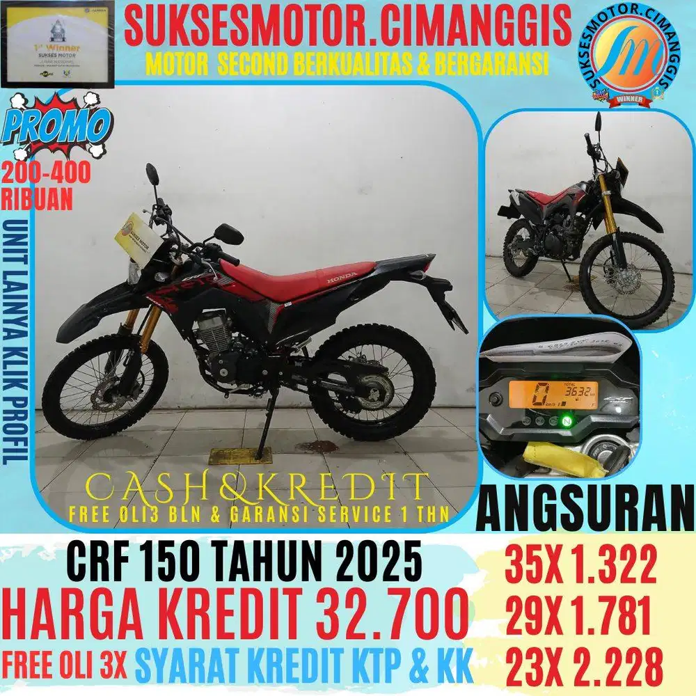 PROMO CRF 150 CASHBACK UPTO 700 RIBUAN TERMURAH FREE OLI 3 BLN