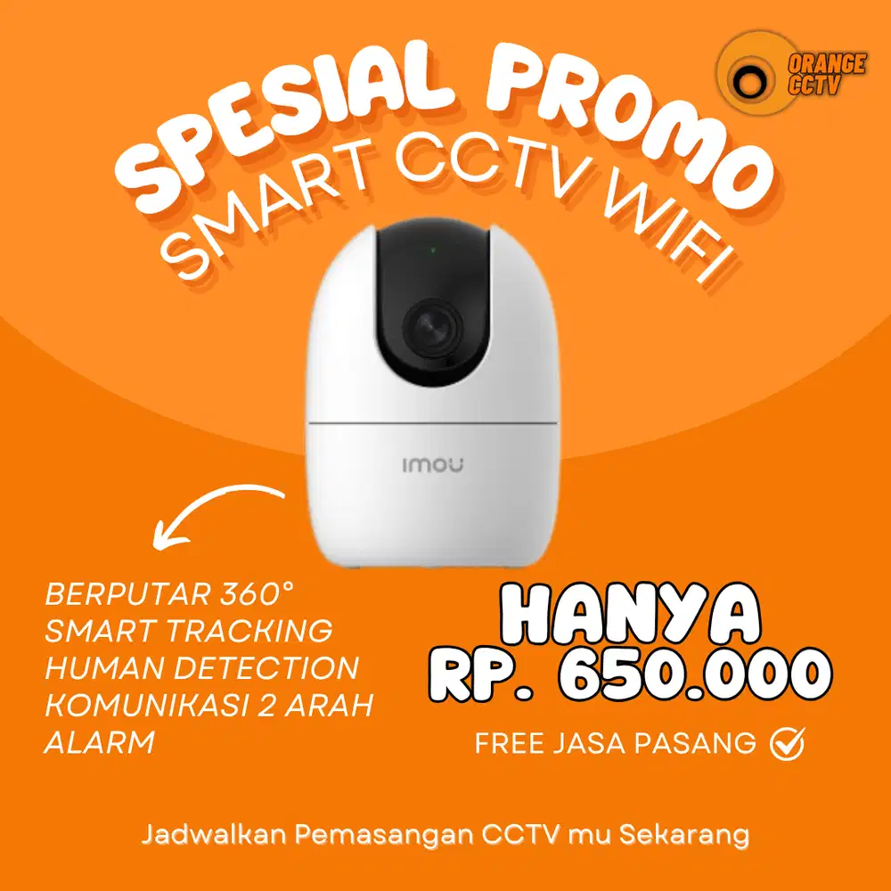 PROMO SMART CCTV WIFI SIAP PANTAU DARI HP