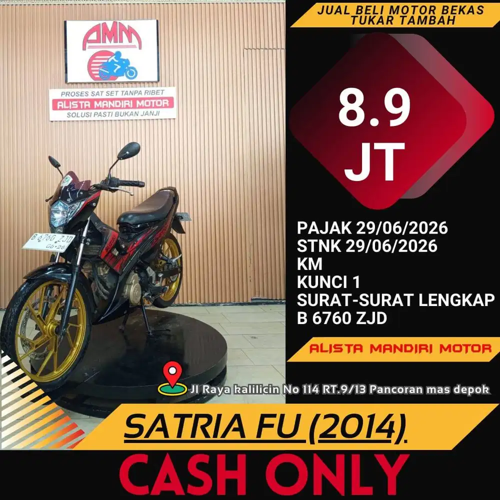 SATRIA FU 2014 MOTOR MURAH HARGA TERJANGKAU PAJAK HIDUP