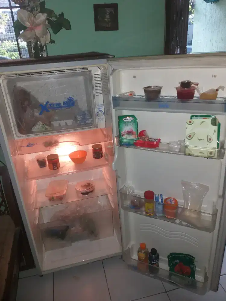 Kulkas 1 pntu sharp auto defrost sgt dngin bgt lengkap free llmove