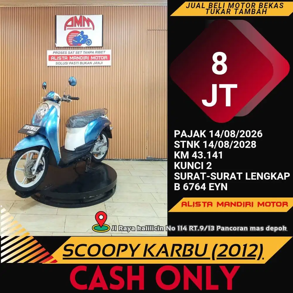 SCOOPY KARBU 2012 MOTOR MATIC ANTIK DAN HARGA TERJANGKAU