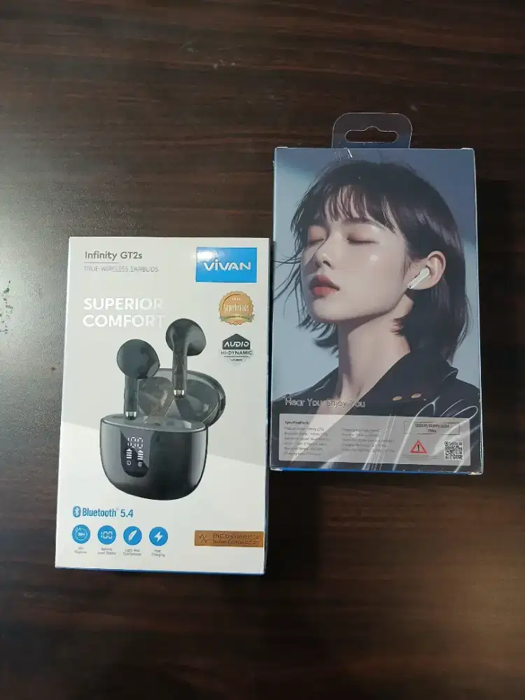 VIVAN ENC TWS GT2S Dengan Mic Super Jernih Latensi Rendah 38ms