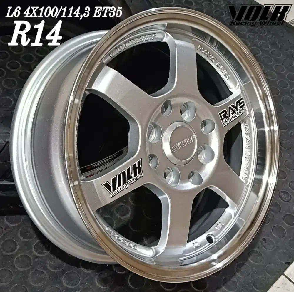 Jual velg te37 r14 4x100 4x114,3