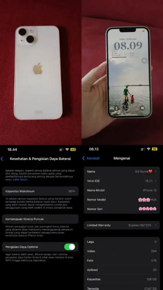 IPHONE 13 STARLIGHT 128 GARANSI RESMI APPLE