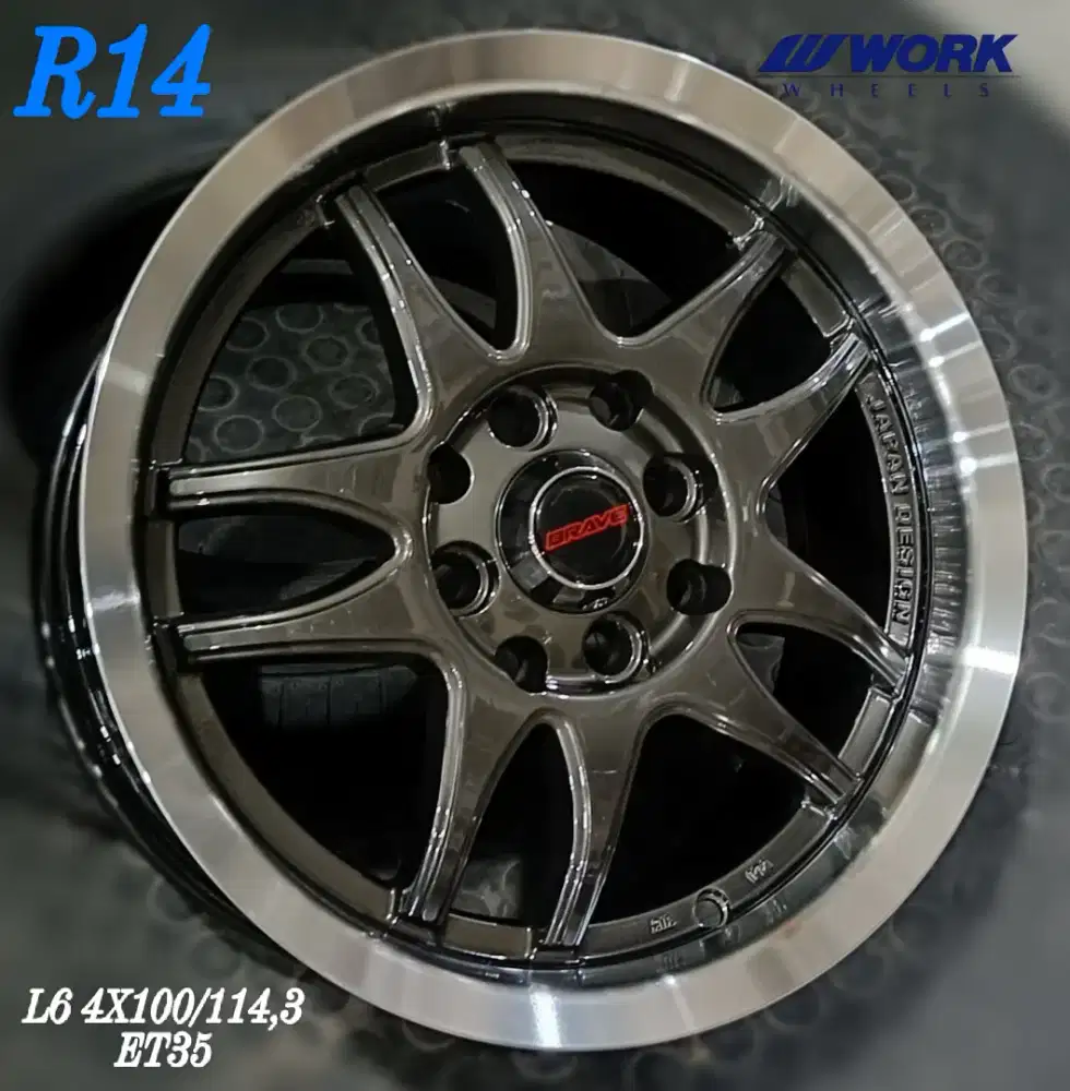 Jual velg te37 r14 4x100 4x114,3