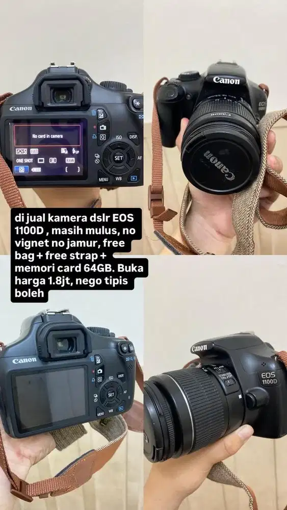 Kamera DSLR 1100D fullset