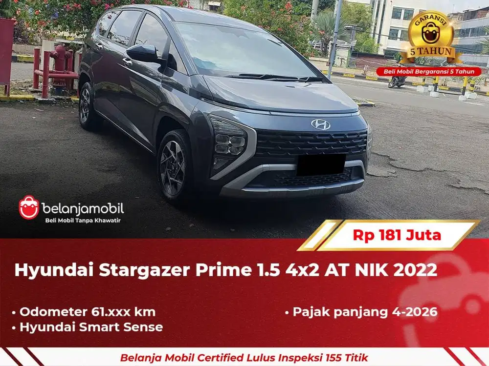 [ GARANSI 5TH ] Hyundai Stargazer Prime 1.5 4x2 AT 2022/2023