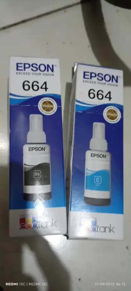 Jual isi tinta printer Epson 664 kondisi baru