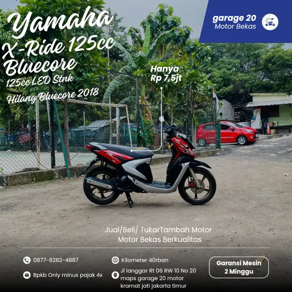 Yamaha X-Ride 125cc Bluecore LED Stnk Hilang Tahun 2018 Pajak Off