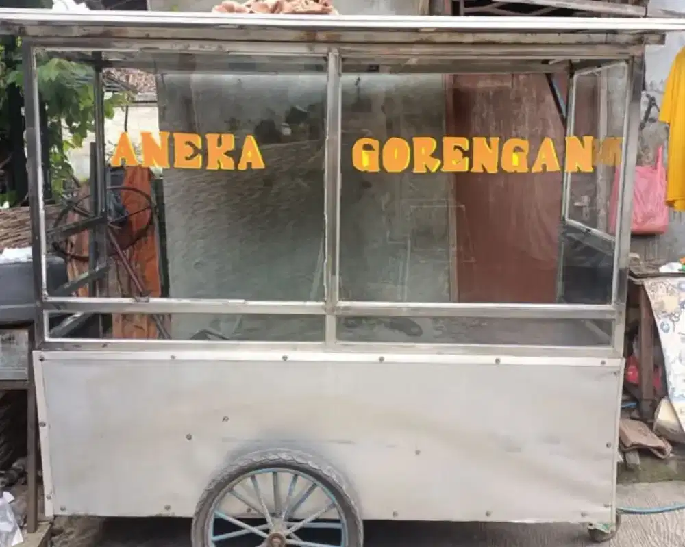 Gerobak stenlis bekas