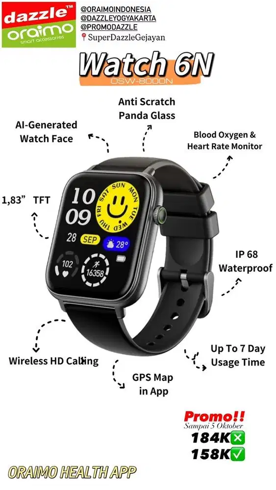 Smartwatch Oraimo Watch 6N OSW-8000N