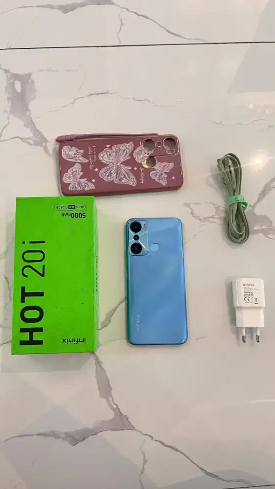 Infinix Hot 20i i RAM 4+3GB Internal 128GB Fullset No Minus Murah