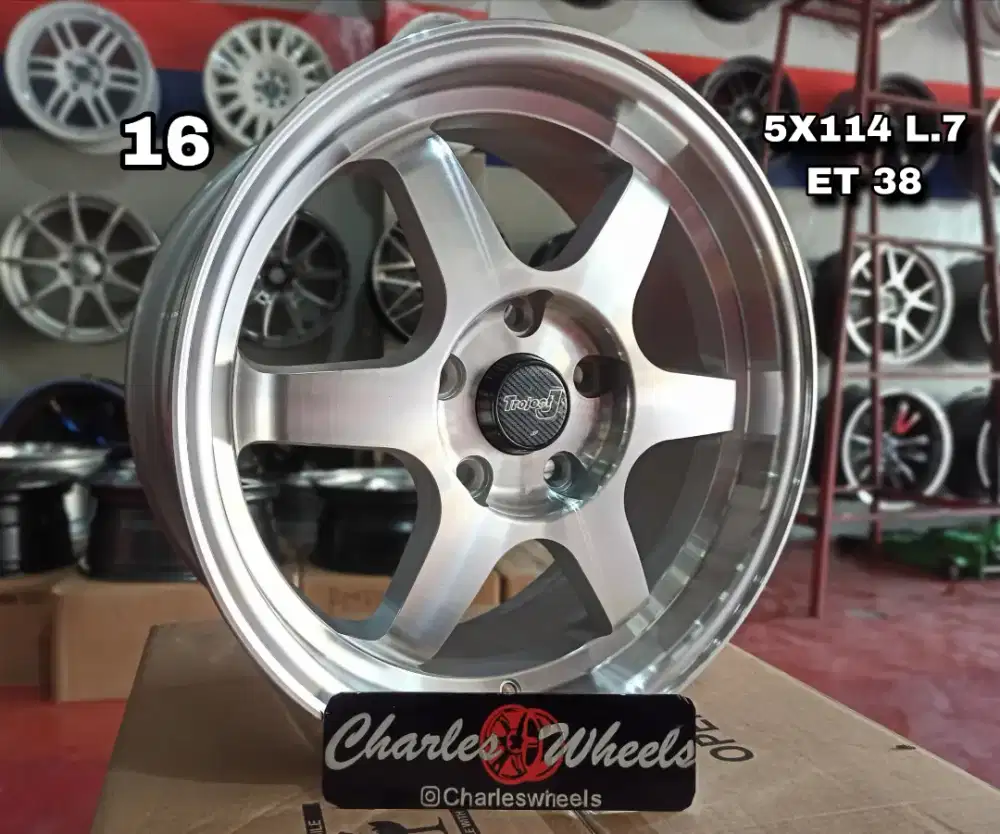Jual velg te37 r16 5x114,3