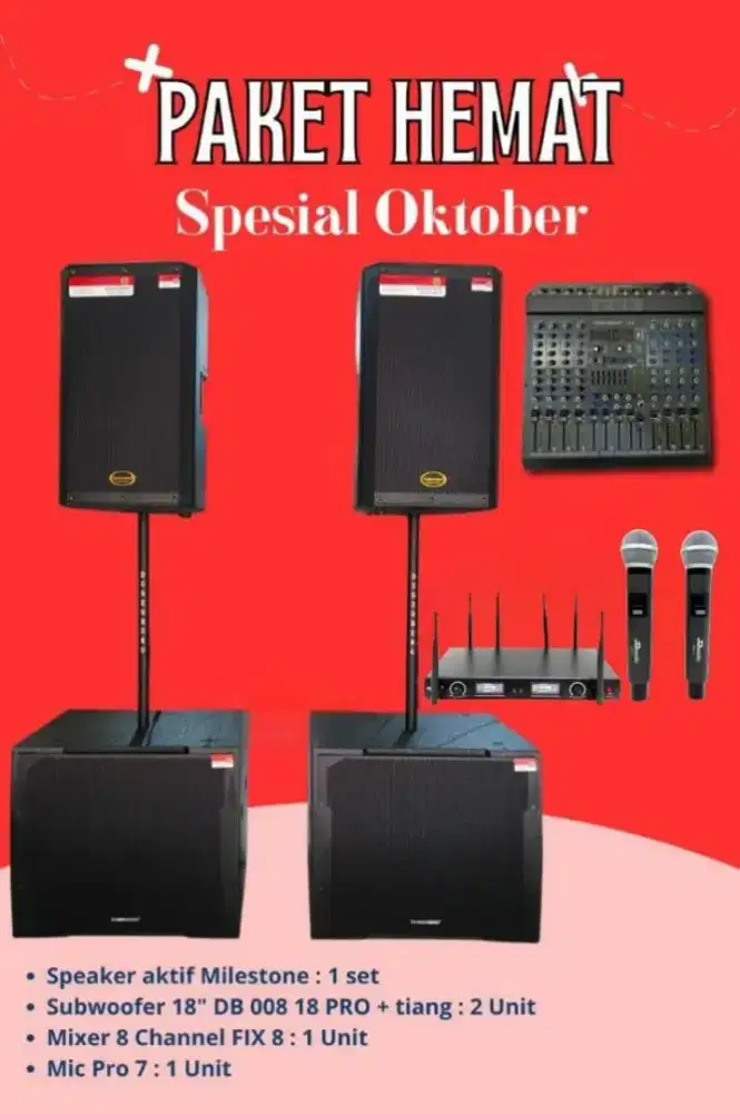 Paket Audio sound sistem outdoor in doorr