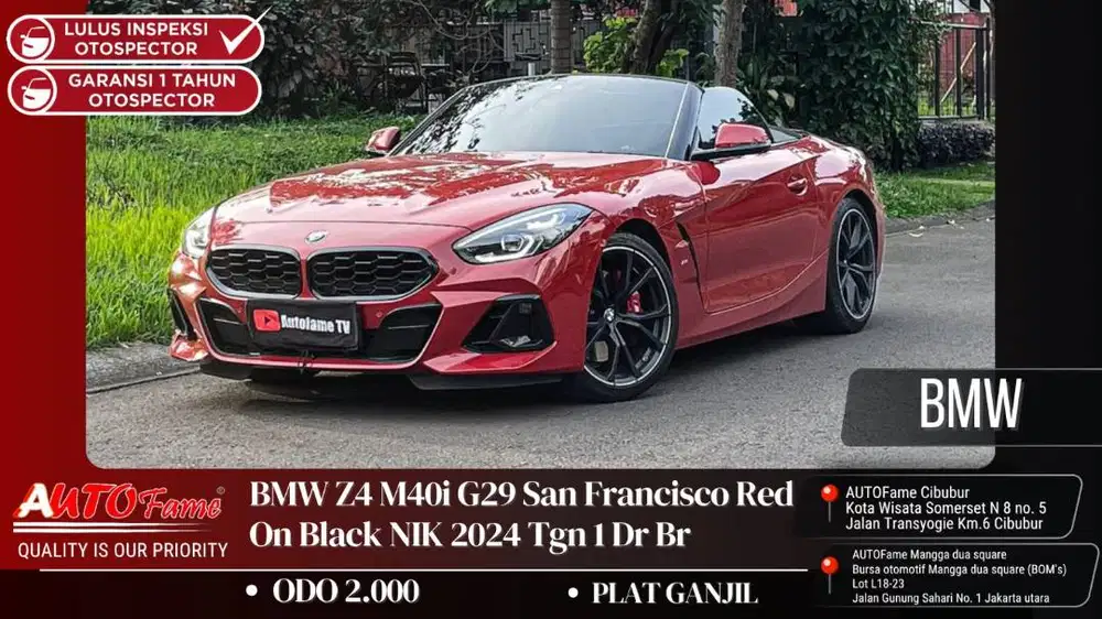 BMW Z4 M40i G29 San Francisco Red On Black NIK 2024
